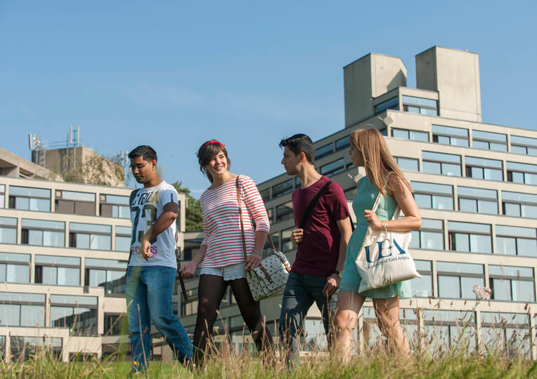 Students on UEA Campus
